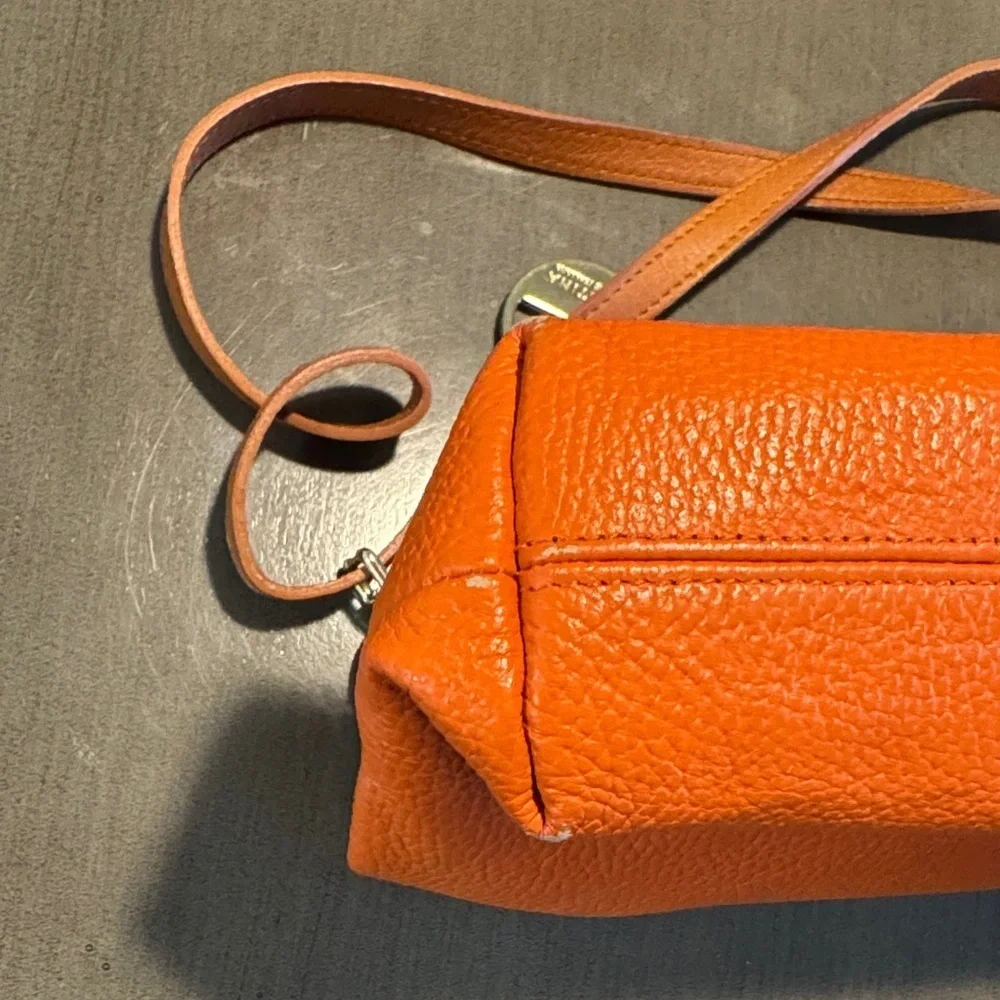 Valentina Vibrant Orange Crossbody Bag